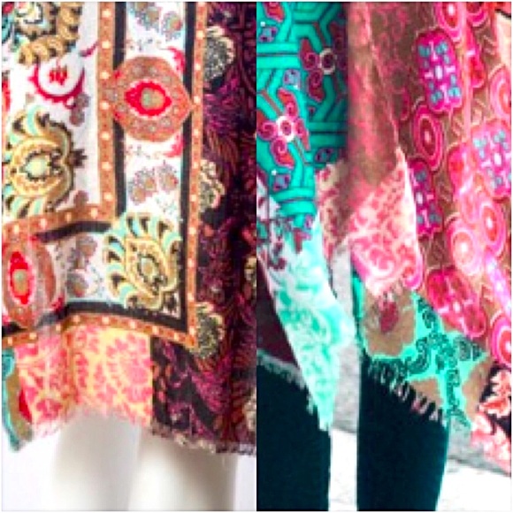 Boho Chic Kimono Wrap Robe Swim Coverup O/S - Picture 10 of 10